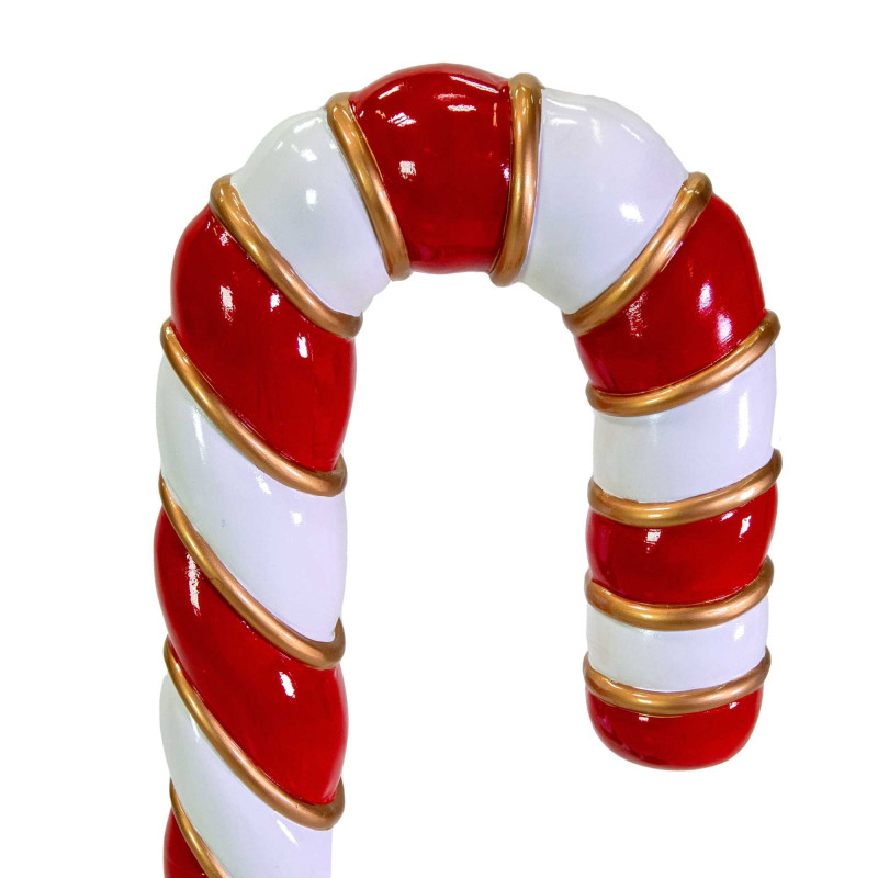 Statua resina bastoncino di zucchero rosso 42x34x122 cm