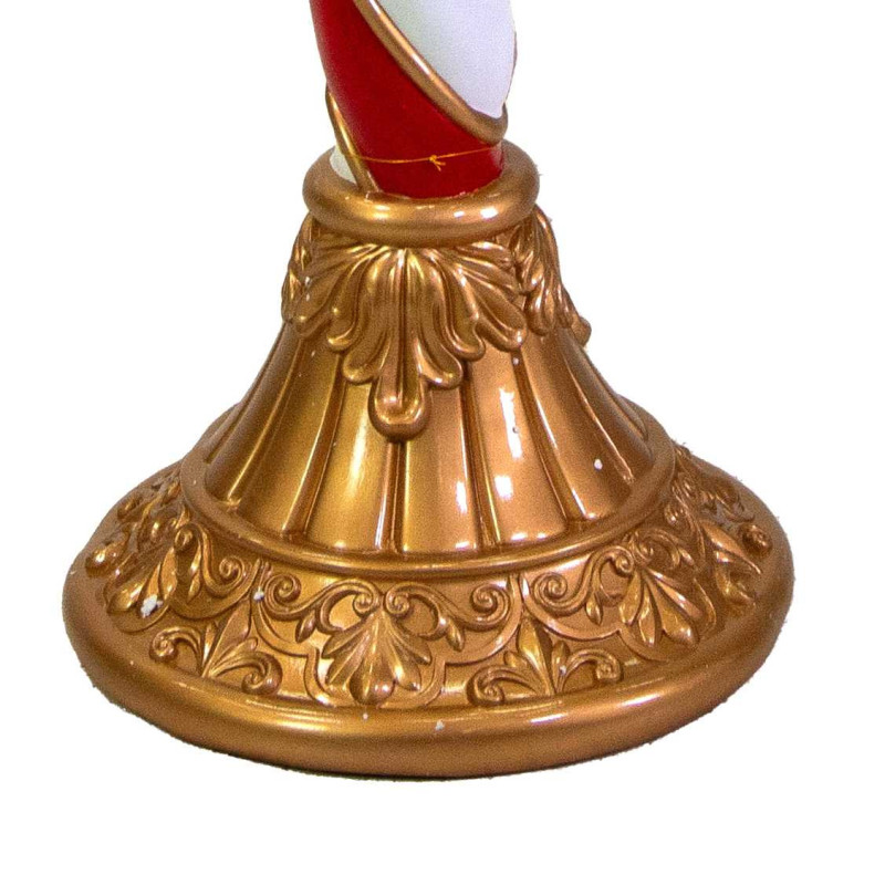Statua resina bastoncino di zucchero rosso 42x34x122 cm