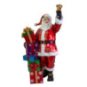 Babbo Natale resina con regali e LED rosso 90x60x152 cm