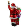 Babbo Natale resina con regali e LED rosso 90x60x152 cm