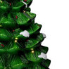 Albero resina innevato verde con LED 36x36x67 cm - Decorazione Natale