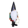 Gnomo metallo nero con stella 47,7x26,7x101,5 cm - Decorazione Natale