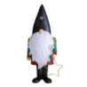 Gnomo metallo nero con stella 47,7x26,7x101,5 cm - Decorazione Natale