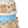 Albero resina candy rosa con LED 11x11x27,5 cm - Decorazione Natale