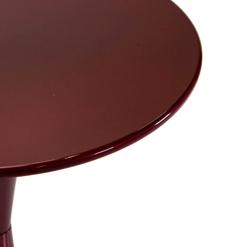Tavolino metallo amaranto Ø60x70 cm - Design moderno soggiorno
