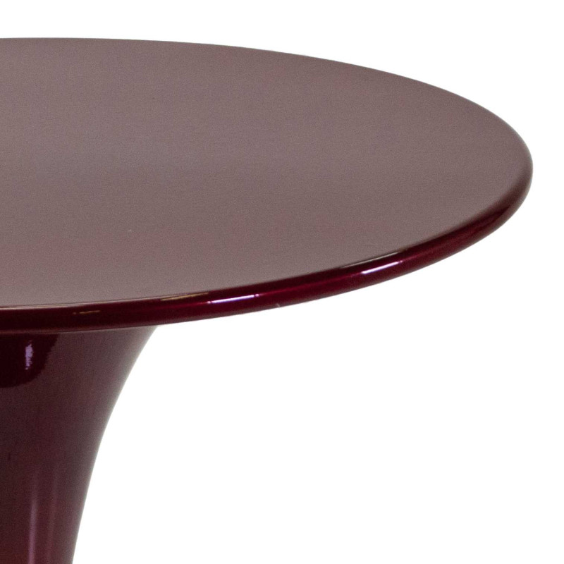 Tavolino metallo amaranto Ø60x70 cm - Design moderno soggiorno
