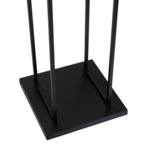 Zoom Portalegna metallo nero quadro cm 33x33h115