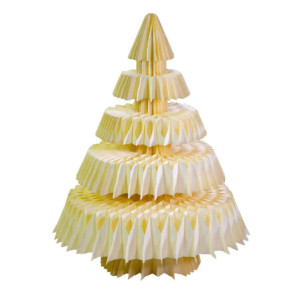 Albero carta nido d’ape avorio Ø82x100 cm - Decorazione natalizia