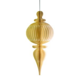 Sfera carta nido d’ape avorio Ø35x80 cm - Decorazione elegante
