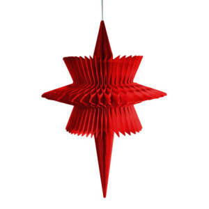 Sfera carta nido d’ape rossa Ø70x100 cm - Decorazione natalizia