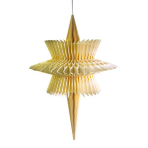 Sfera carta nido d’ape avorio Ø70x100 cm - Decorazione natalizia