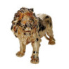 Statua leone oro resina 30x23 cm - Decorazione casa elegante