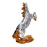 Cavallo resina argento e oro 24x30 cm - Decorazione casa