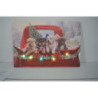 Quadro LED legno cani multicolor cm 60x40h18 decorazione