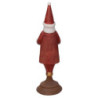 Babbo Natale resina portacandele rosso 11x15x37,5 cm decorazione