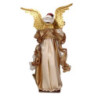 Angelo tessuto beige oro con arpa H35,5 cm decorazione casa