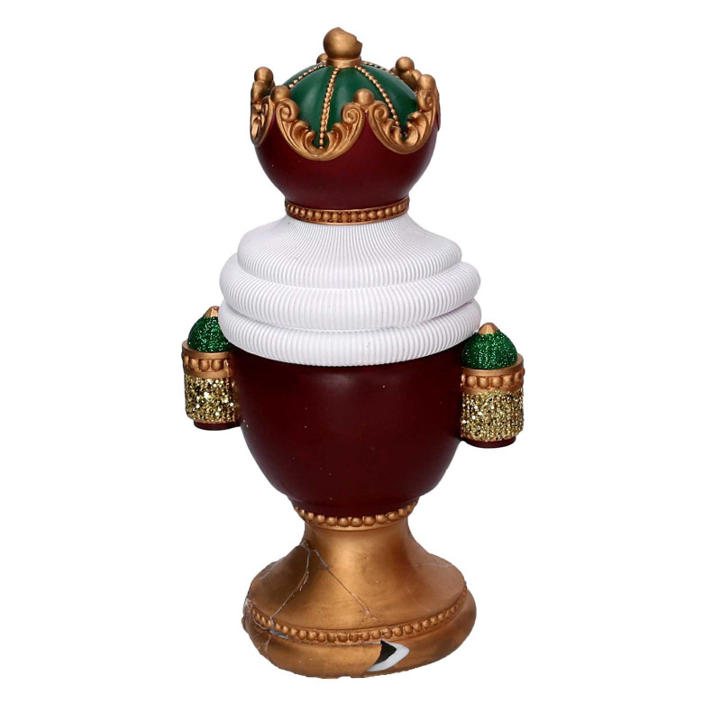 Soldatino resina busto oro 14x10x25,5 cm decorazione natalizia