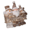 Babbo Natale resina con LED beige 42x18x40 cm - Decorazione luminosa