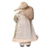 Babbo Natale tessuto bianco oro 27x10h60 cm decorazione elegante
