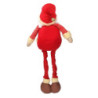 Babbo Natale tessuto rosso gambe telescopiche 32x12h58/88 cm