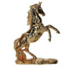 Cavallo resina oro 26x9x35 cm - Decorazione elegante e natalizia