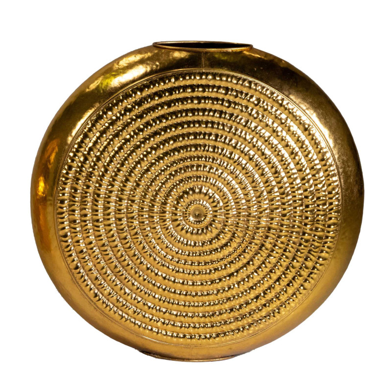 Vaso metallo oro tondo 72,5x21h69,7 cm elegante e moderno