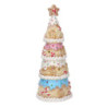 Albero resina candy rosa con LED 11x11x27,5 cm - Decorazione Natale
