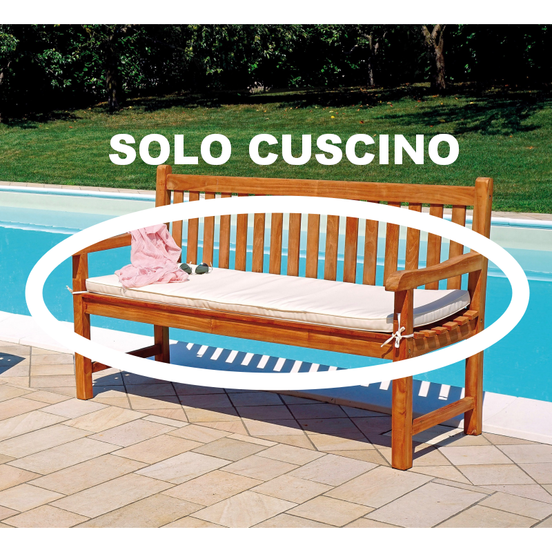 Cuscino panca 3 posti Teak Moia comfort e stile per esterni