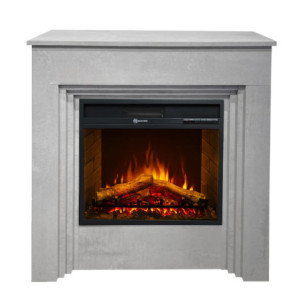 Camino elettrico Bellini effetto cemento: stile moderno e calore
