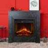 Camino elettrico Bellini effetto marmo nero: stile e calore moderno