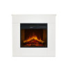 Camino elettrico Michelangelo bianco: stile e calore Made in Italy