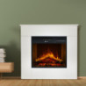 Camino elettrico Michelangelo bianco: stile e calore Made in Italy