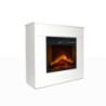 Camino elettrico Michelangelo bianco: stile e calore Made in Italy