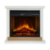 Camino elettrico Stoccolma in legno bianco 75x28x70h compatto