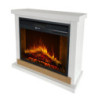 Camino elettrico Stoccolma in legno bianco 75x28x70h compatto