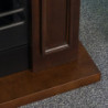 Camino elettrico Jefferson in legno noce 89,5x28x90,5h elegante