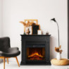 Camino elettrico Jefferson nero: stile e calore per la casa
