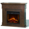Camino elettrico da terra Cambridge in legno noce 110x36x100h