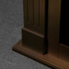 Camino elettrico da terra Cambridge in legno noce 110x36x100h