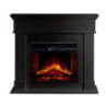 Camino elettrico Cambridge in legno nero 110x36x100h moderno
