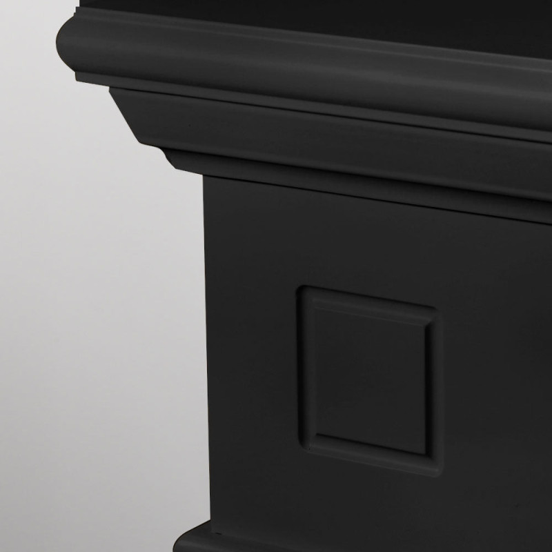 Camino elettrico Cambridge in legno nero 110x36x100h moderno
