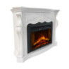 Camino elettrico Parigi in legno bianco 123x39x100h elegante