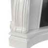 Camino elettrico Parigi in legno bianco 123x39x100h elegante