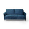 Divano tessuto 2 posti blu ottanio moderno 165x77xH85 cm