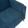 Divano tessuto 2 posti blu ottanio moderno 165x77xH85 cm