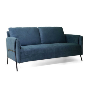 Zoom Divano tessuto 3 posti blu ottanio cm 195x77h85