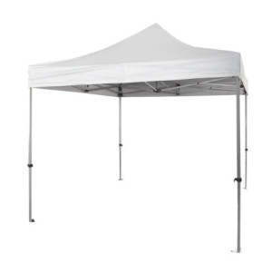 Gazebo richiudibile alluminio Market Pro 3x3 bianco esagonale