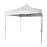 Gazebo richiudibile alluminio Market Pro 3x3 bianco esagonale