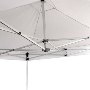 Zoom Gazebo richiudibile in alluminio professionale struttura esagonale MARKET-PRO 3X3 Bianco impermeabile
