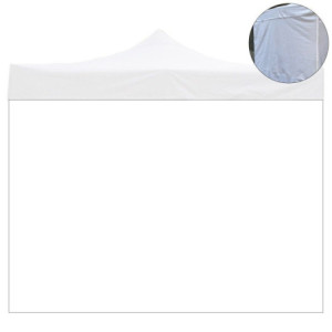 Telo laterale 3x2 mt bianco impermeabile ricambio gazebo Market Pro